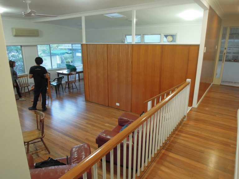 after floor polished qld maple ply replaced
