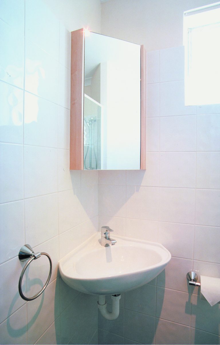 bathroom corner wall hung compact vanity